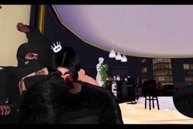 IMVU Mexican house maid gets fucked by Black home intruder