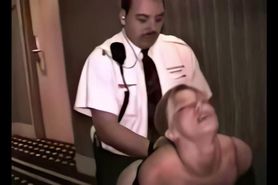 Slut Fucking Security Guard in Hotel Hallway (Upscaled)