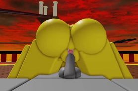 Busty Roblox Teen Gets Creampied During Hardcore Blowjob