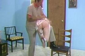 over one knee spanking