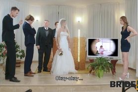 BRIDE4K. Guests can't hide emotions when they see hot bride fucking in adult video