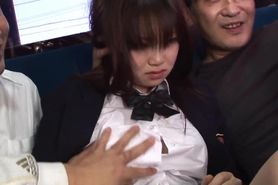 Hot Japanese college girl gets handcuffed