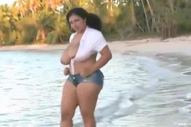 Dominican Girl1! - Crazy At The Beach!