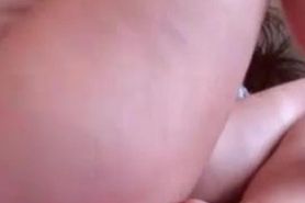 Horny curvy blonde masturbation show