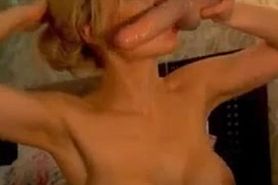 Blonde milf private show with sextoy