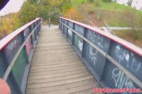 Pov fucked girl enjoys sex on spycam