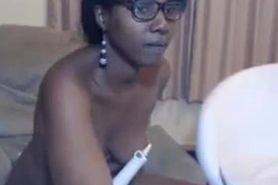 Black mom and daughter naked on webcam