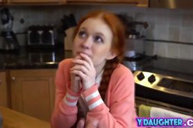 Petite ginger slut with pig tails Dolly Little fucked hard by a huge dick