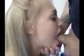 Short Dick gets gobbled by blonde gf