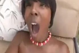 Busty ebony S. A. HOT POV!