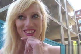 Blonde girl Axa Jays public flashing and  showering