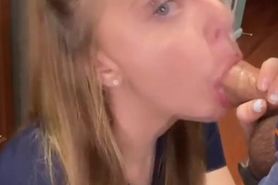 cze blonde nurse blowjob facial