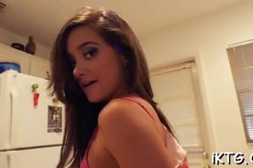 Teen beauty rides cock well