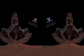 VReal_18K Spitroast FFFM with orgasm and stocking