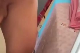 Luiza Ariel cums in red dress