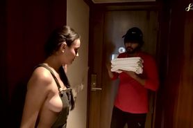 Hot Indian Gf Fucked By Room Service Guy