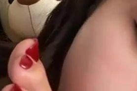 Japanese girl feet licking