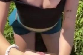 Onlyfans POV Blowjob Outdoor Creampie