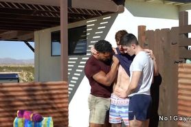 On Cheat Day gay man has threesome in a desert cabin