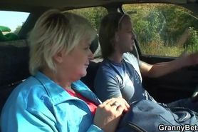 Sexy blond haired grandma getting fucked by a stranger