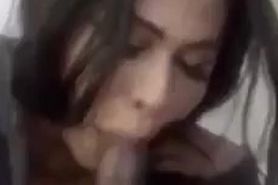 Latina baddie sucking bbc