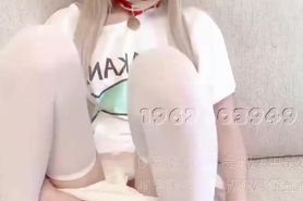 Cute Chinese girl Masturbation neko cosplay