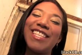 Ebony girl joins blow bang orgy with horny white dudes because her black boyfriend cheated on her