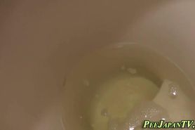 Japanese teen pees in can