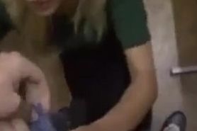 Blonde squirting on big cock