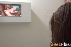 Teen spermed at gloryhole