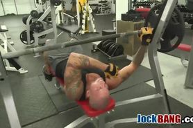 Two gay boys have sex in the gym