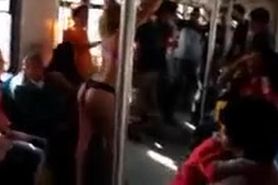 Woman Strips Off Clothes On The Subway In Mexico All In Front Of Passengers