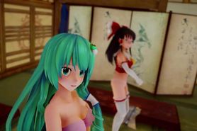 MMD Reimu and Sanae's Onsen Trip - YoiYoi Kokon