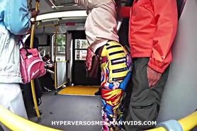 Big Booty In Tights: Letting Me Rub Her Bulge On The Bus, She Makes Me So Rough I Have To Fuck Her!