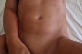 Morning Wife'S Pussy Rub With Rough Cock & Cumshot On Belly (Hear Her Moan)