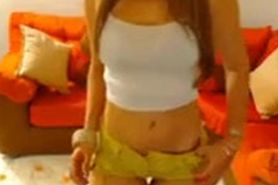 Sexy Latina Strips And Masturbates
