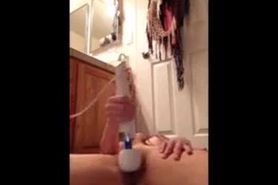 Webcam girl makes her tight pussy cum with a big vibrator