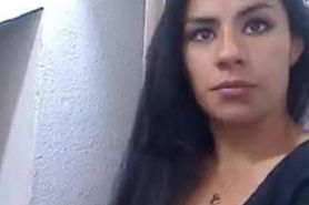 Hot Chick With Dark Hair Play With Tits