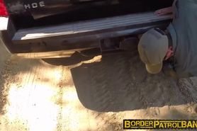 Russian amateur fucked deep on the truck and jizzed on
