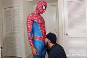 Spiderman fucks the Burgler at ManUpFilms