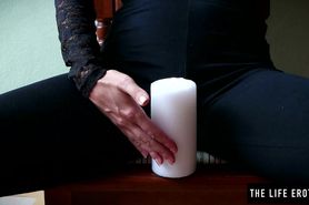 Sneaking into a house to masturbate with the owner's candle