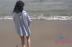 Innocent and skinny Selina Imai hanging out on a trip giving awesome roadhead GFE/POV Session