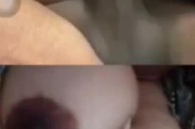 Indian milf with huge tits helping me to cum