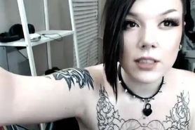 Punk girl naked live show with amazing body wow