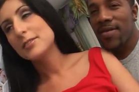 Black guy gets cock sucked by a white woman