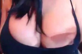 Huge boobs milf on webcam