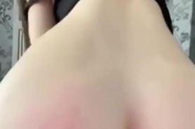 pale pussy dildo ride