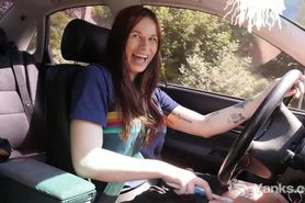 Hot Matilda Masturbating While Driving