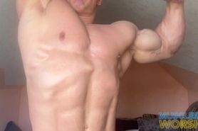 Bodybuilder Showing Off