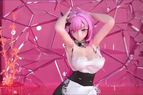 MMD Honkai Elysia Take A Hike Maid Striptease